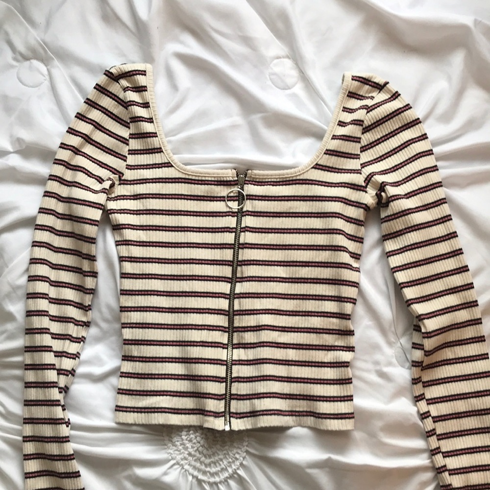 Long sleeved striped shirt